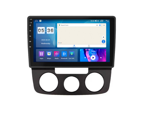 Штатная магнитола Lesko для Volkswagen Golf V Manual AC 2003-2008 экран 10" 4/64Gb CarPlay 4G Wi-Fi GPS Prime