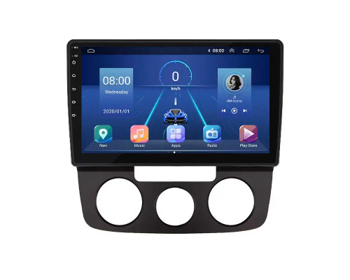 Штатная магнитола Lesko для Volkswagen Golf V Manual AC 2003-2008 экран 10" 2/32Gb 4G Wi-Fi GPS Top