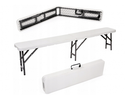 Скамья, лавка раскладная садовая туристическая 180см Польша (белая)
