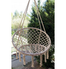 Качели подвесные гнездо аиста для дачи и сада Гнездо Аиста Бежевый