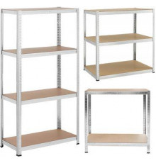 Стеллаж металлический 150x70x30 4 полки (серый)