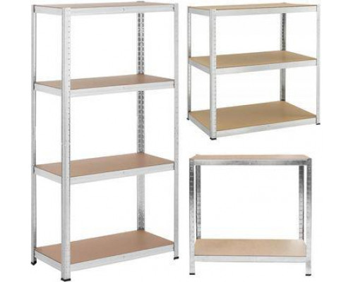 Стеллаж металлический 150x70x30 4 полки (серый)