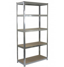 Стеллаж металлический 150x70x30 5 полок (серый)