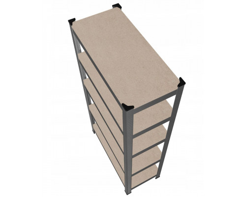 Стеллаж металлический 222x110x50, 6 полок (серый)
