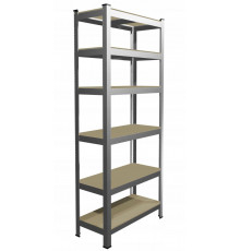 Стеллаж металлический 220x90x40 6 полок (серый)