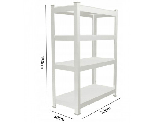 Стеллаж металлический 150x70x30 4 полки (черный)