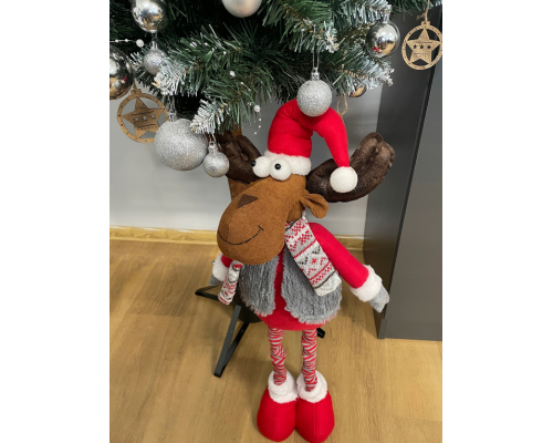 Рождественский декоративный олень с телескопическими ножками Ruhhy 88 см