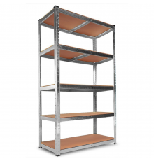 Стеллаж металлический 180х90х40 см 5 полок, нагрузка - 175 кг на полку (Серый) Польша