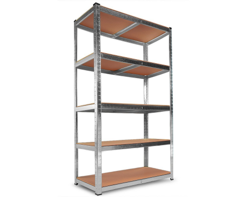 Стеллаж металлический 180х90х40 см 5 полок, нагрузка - 175 кг на полку (Серый) Польша