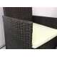 Комплект мебели из ротанга (Диван + 2 кресла + стол) для сада кафе террасы, Коричневый