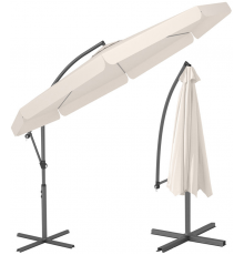 Садовый раскладной зонтик Funfit Garden (диаметр - 3 метра) с боковой стойкой, Белый