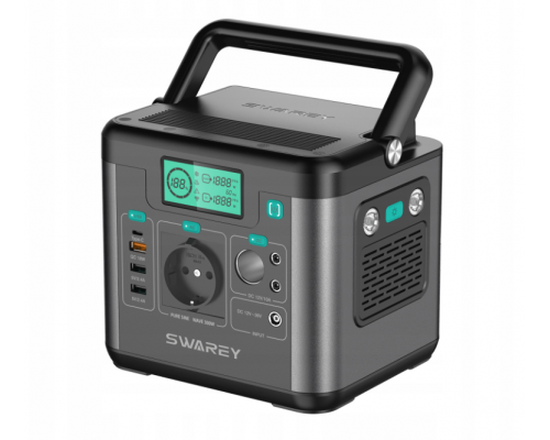 Зарядная станция SWAREY S160 мощность 300 Вт, емкость 222 Вт*ч, быстрая зарядка 65W, MPPT