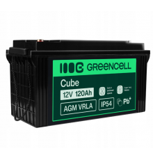 Аккумулятор Green Cell AGM VRLA 12V 120Ah IP54 не требует обслуживания (срок службы - 5 лет)