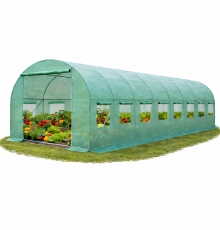 Теплица садовая 24 м2 (8 х 3 х 2 м) с окнами, Польша