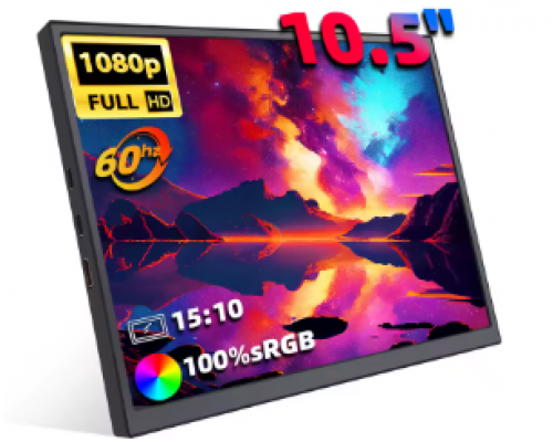 Портативний монітор ZSUS PM10A black 10.5" 1920x1280 60 Гц