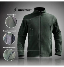 Тактическая флисовая кофта военная толстовка армейская S.archon HSD06 Green S