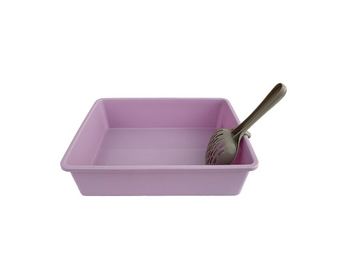 Туалет для кошек с лопаткой Taotaopets 263303-2 кошачий лоток Purple