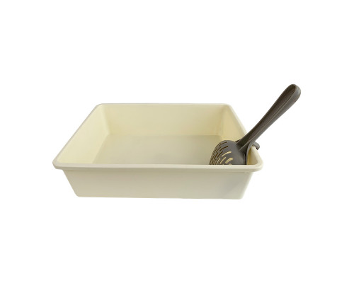 Туалет для кошек с лопаткой Taotaopets 263303-2 кошачий лоток Yellow