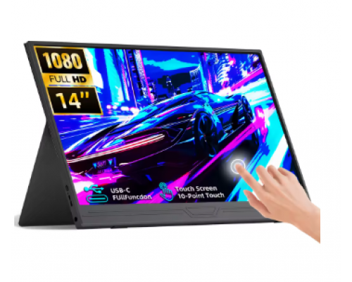 Портативний монітор ZSUS 14AT black 14" 1920x1080 60 Гц Сенсорний екран