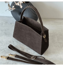 Женская сумка замшевая Каролина коричневая