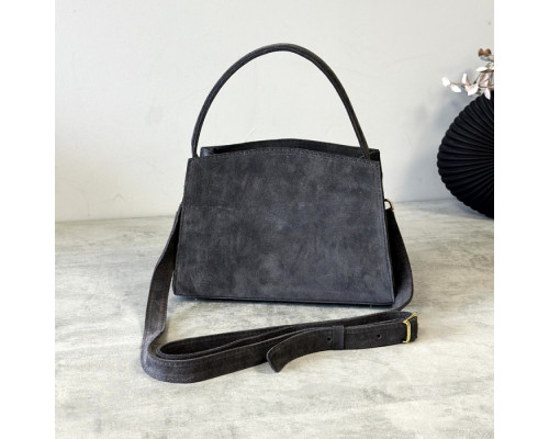 Женская сумка замшевая Каролина графит