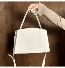 Женская сумка замшевая Каролина бежевая