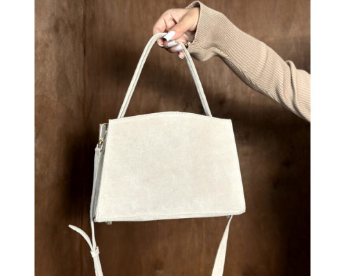 Женская сумка замшевая Каролина бежевая