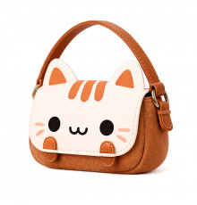 Детская сумка через плечо CY20017 сумочка с котом Brown