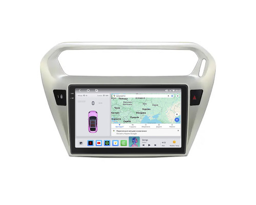 Штатная магнитола Lesko для Citroen C-Elysee I 2012-2016 экран 9" 4/64 QLED CarPlay 4G Wi-Fi GPS 360 Prime