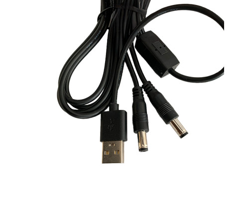 Кабель питания для роутера DC5521 USB-DC 12V 5.5*2.1 мм двойной от Power Banka Шнур для Wifi роутера USB кабель для роутера