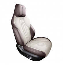 Набор автомобильных чехлов для BYD Song Plus 2024+ полный комплект Dark Brown + Beige