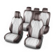 Набор автомобильных чехлов для BYD Song Plus 2024+ полный комплект Dark Brown + Beige