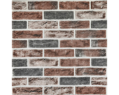 Самоклеющаяся 3D панель под кирпич клинкер оранжевый 700x700x4мм (414) SW-00000769
