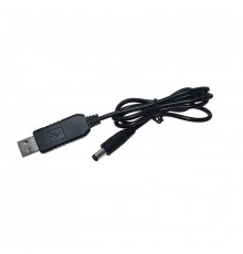 Кабель з перетворювачем напруги з 5В на 12В USB - DC 5.5x2.1мм 1А 1м для живлення для Wi-Fi роутера