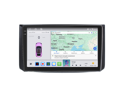 Штатная магнитола Lesko для Chevrolet Aveo I Рестайлинг 2006-2012 экран 9" 4/64 QLED CarPlay 4G Wi-Fi GPS 360 Prime