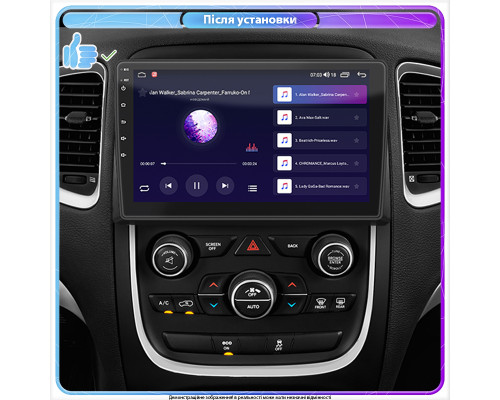 Штатная магнитола Lesko для Dodge Durango III Рестайлинг 2013-2020 экран 9" 4/64Gb CarPlay 4G Wi-Fi GPS Prime