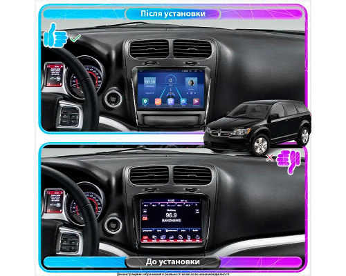 Штатная магнитола Lesko для Dodge Journey I Рестайлинг 2011-2020 экран 9" 6/128Gb 4G Wi-Fi GPS Top