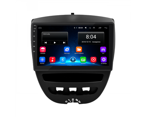 Штатная магнитола Lesko для Citroen C1 I 2005-2008 экран 10" 2/32Gb Wi-Fi GPS Base