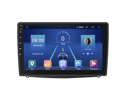 Штатная магнитола Lesko для Fiat 500L I 2012-2017 экран 10" 4/32Gb 4G Wi-Fi GPS Top
