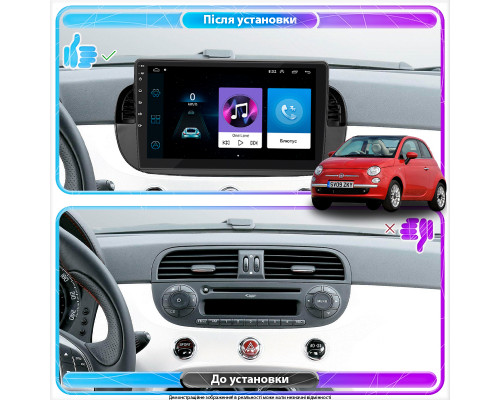 Штатная магнитола Lesko для Fiat Bravo II 2007-2014 экран 9" 1/16Gb Wi-Fi GPS Base
