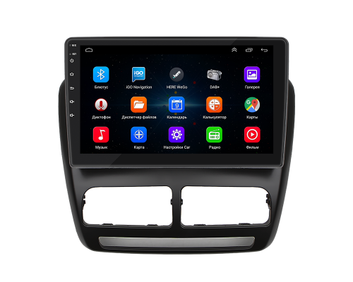 Штатная магнитола Lesko для Fiat Doblo II 2009-2015 экран 10" 1/16Gb Wi-Fi GPS Base