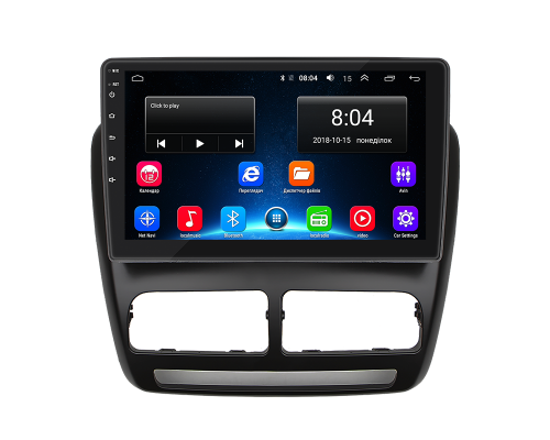 Штатная магнитола Lesko для Fiat Doblo II 2009-2015 экран 10" 2/32Gb Wi-Fi GPS Base