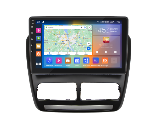 Штатная магнитола Lesko для Fiat Doblo II 2009-2015 экран 10" 2/32Gb CarPlay 4G Wi-Fi GPS Prime