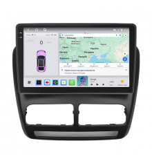 Штатная магнитола Lesko для Fiat Doblo II 2009-2015 экран 10" 4/64 QLED CarPlay 4G Wi-Fi GPS 360 Prime