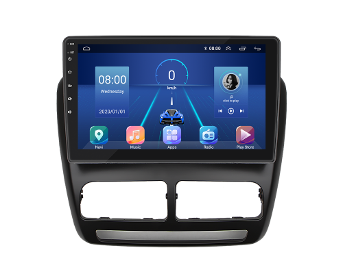 Штатная магнитола Lesko для Fiat Doblo II 2009-2015 экран 10" 4/32Gb 4G Wi-Fi GPS Top