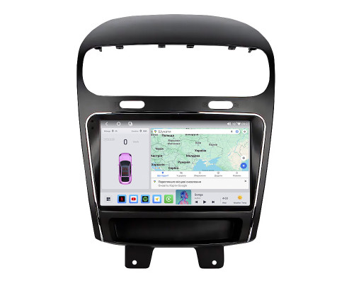 Штатная магнитола Lesko для Fiat Freemont  2011-2016 экран 9" 4/64 QLED CarPlay 4G Wi-Fi GPS 360 Prime