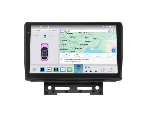 Штатная магнитола Lesko для Geely Emgrand 7 I 2016-2018 экран 9" 4/64 QLED CarPlay 4G Wi-Fi GPS 360 Prime