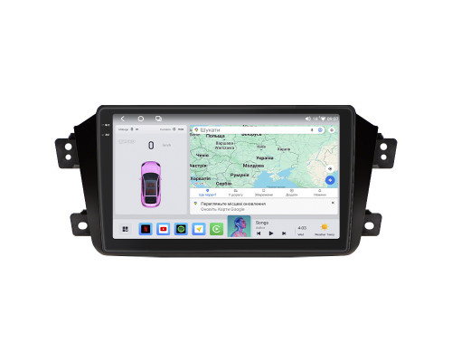 Штатная магнитола Lesko для Geely Emgrand X7 I Рестайлинг 2016-2019 экран 9" 4/64 QLED CarPlay 4G Wi-Fi GPS 360 Prime