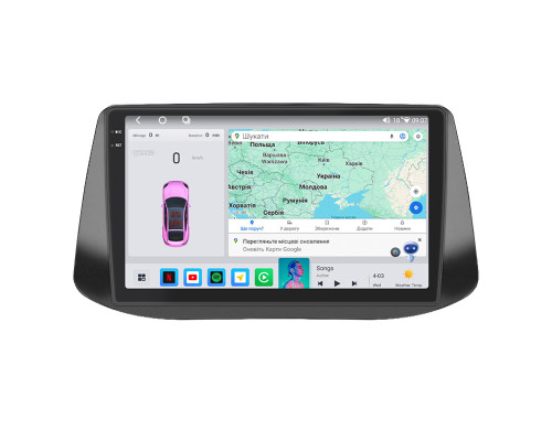 Штатная магнитола Lesko для Hyundai i30 III Рестайлинг 2018-2020 экран 9" 4/64 QLED CarPlay 4G Wi-Fi GPS 360 Prime
