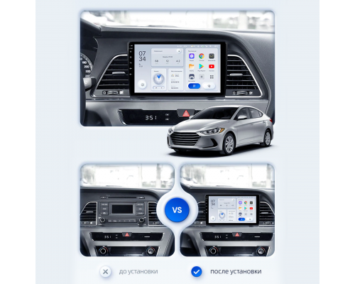 Штатная магнитола Lesko для Hyundai Sonata VII (LF) 2014-2017 экран 9" 2/32Gb Wi-Fi GPS Base